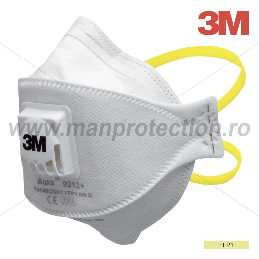 Semimasca pliata cu supapa FFP1, art.1D84+ (3M) ( 9312 )